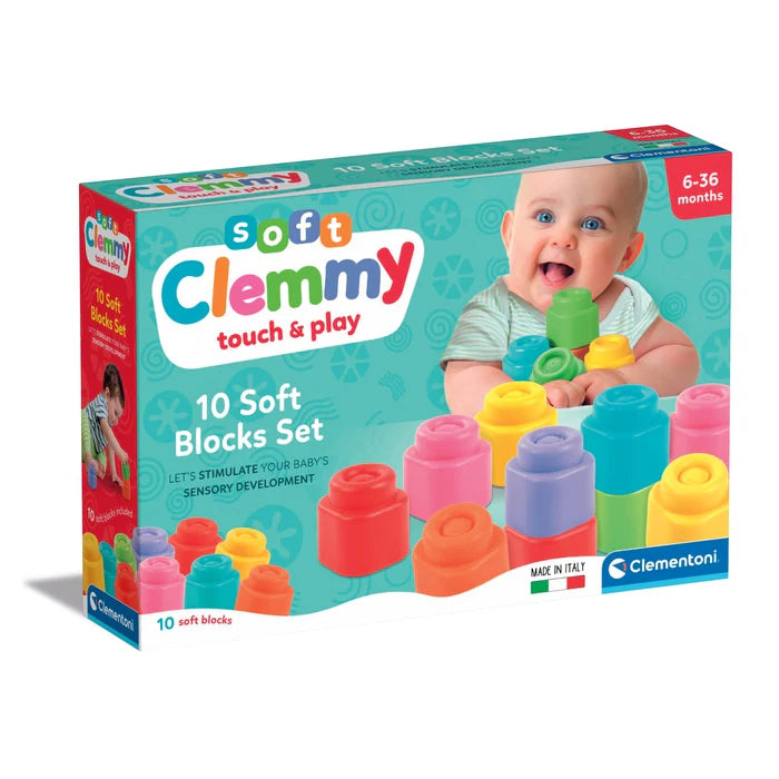 Clementoni Soft Clemmy Confezione 10 Mattoncini