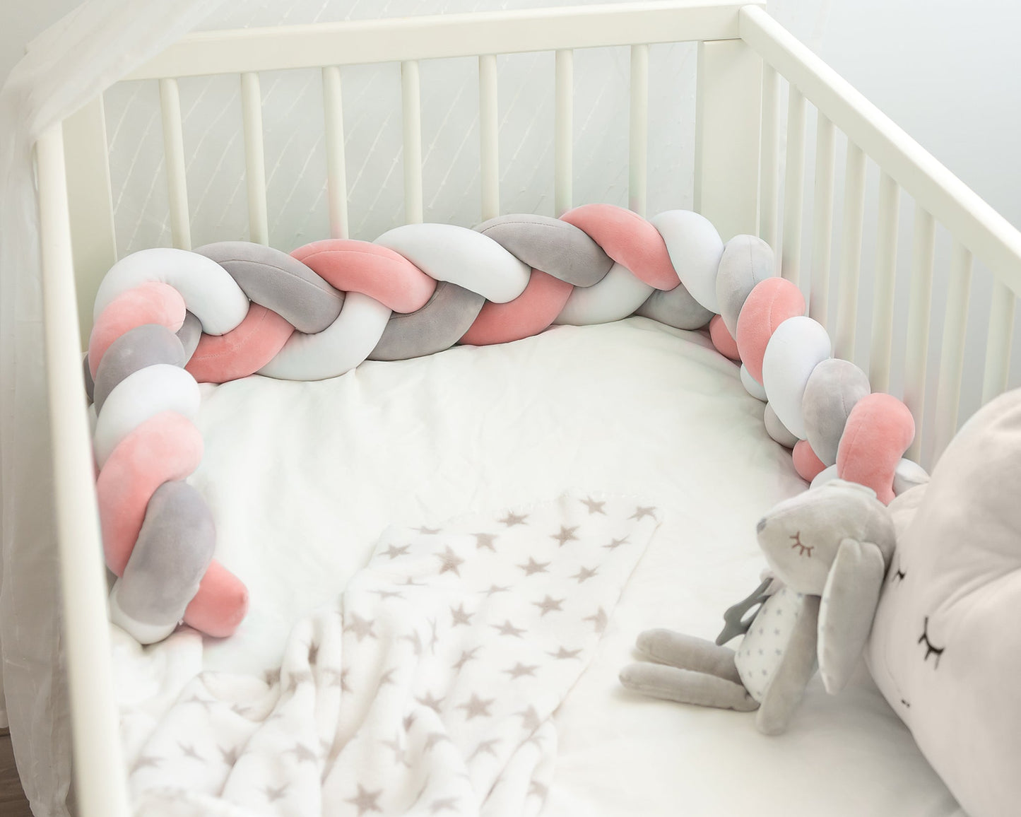Treccia Paracolpi KioKids 1.50M Rosa/Grigia