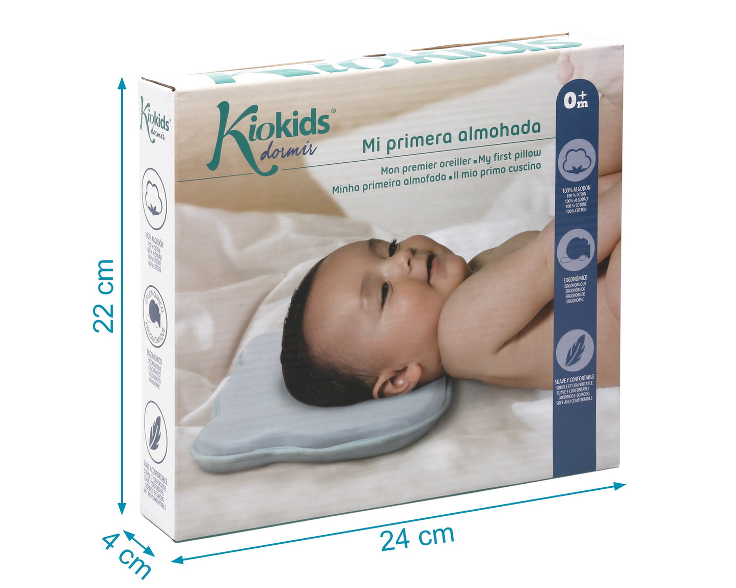 Cuscino Ergonomico KioKids azzurro