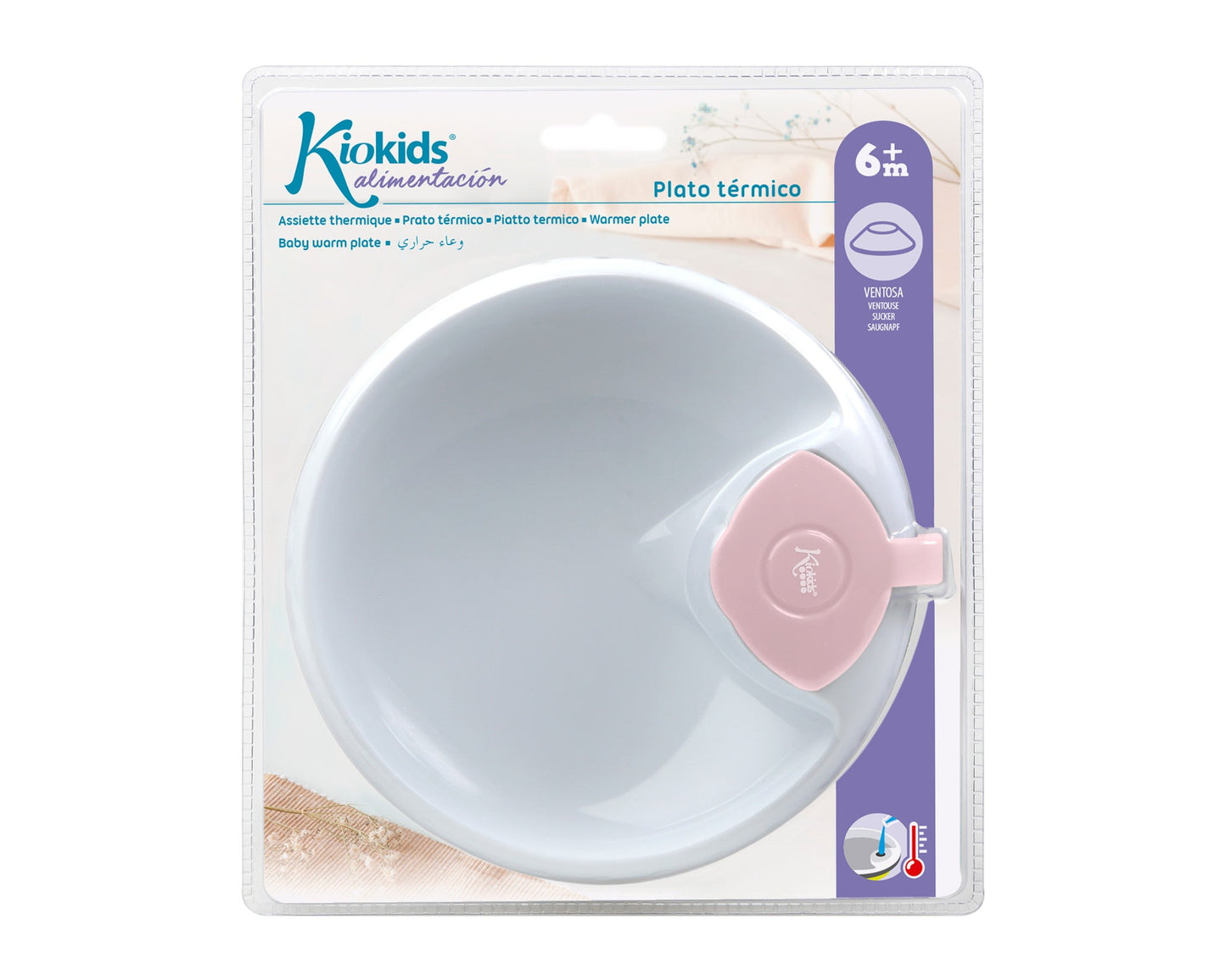 Piatto Termico KioKids 6M+ Rosa