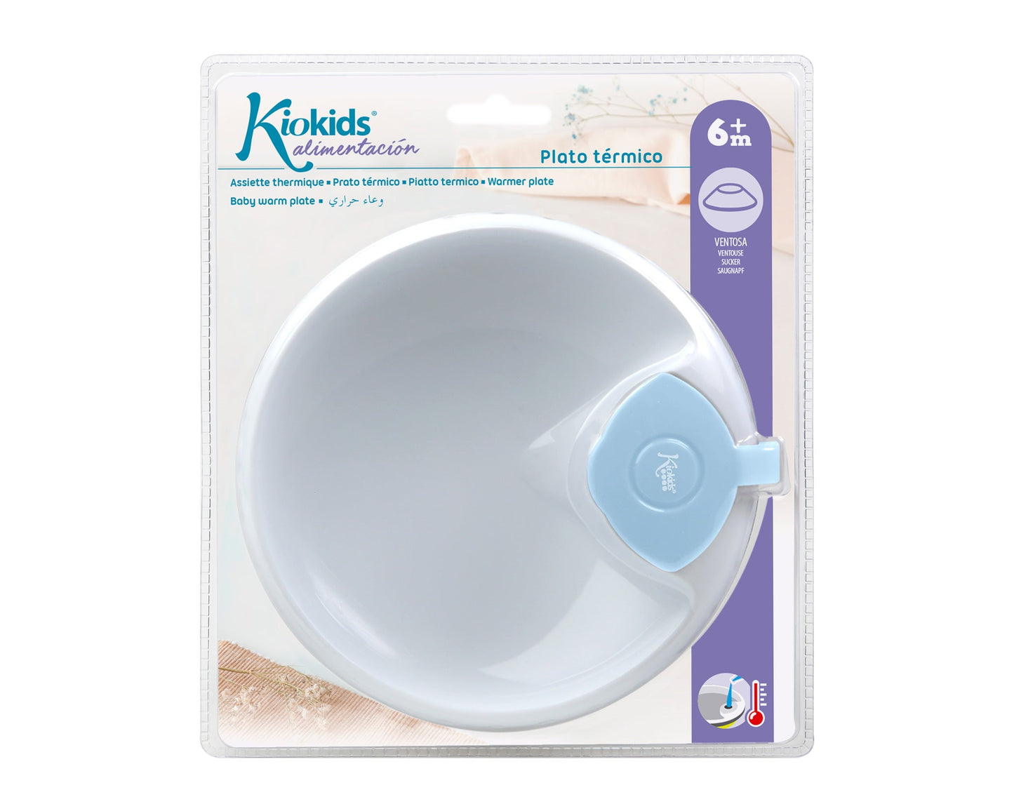 Piatto Termico KioKids 6M+ Azzurro