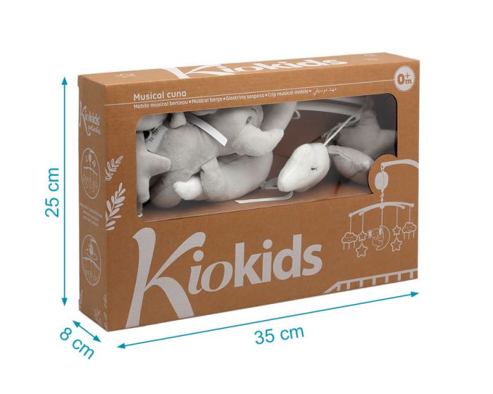 Giostrina Musicale Culla KioKids Elefante Grigio