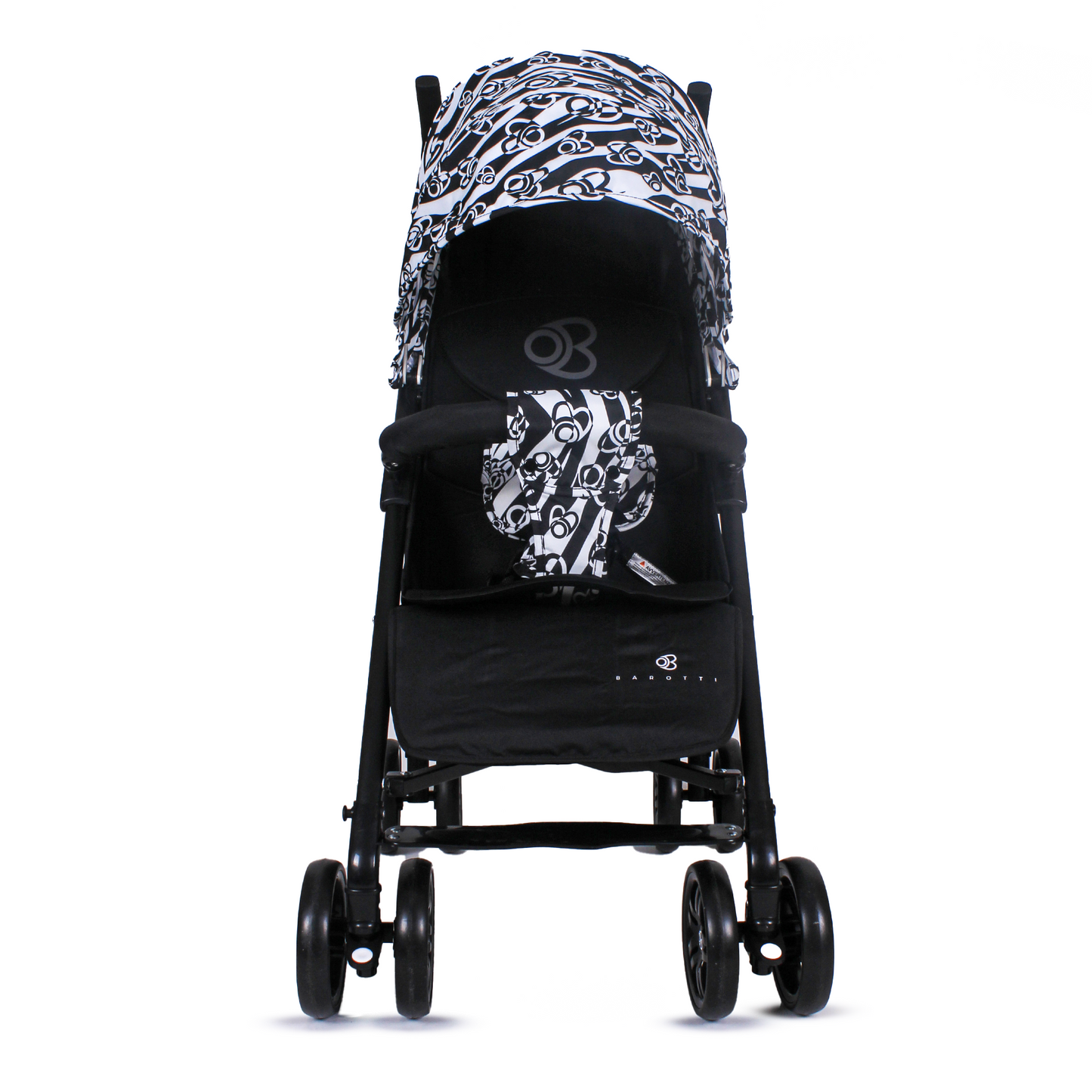 Passeggino Leggero Barotti Zoom con Borsa e Materassino Relax Black/White
