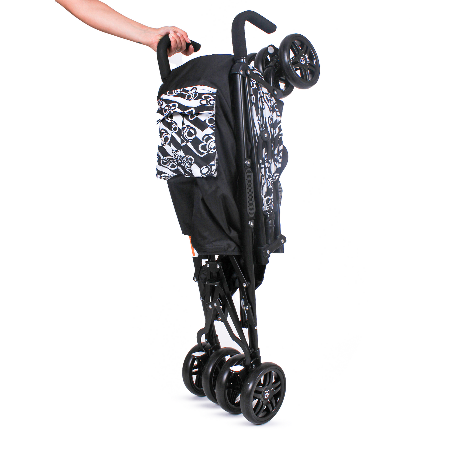 Passeggino Leggero Barotti Zoom con Borsa e Materassino Relax Black/White