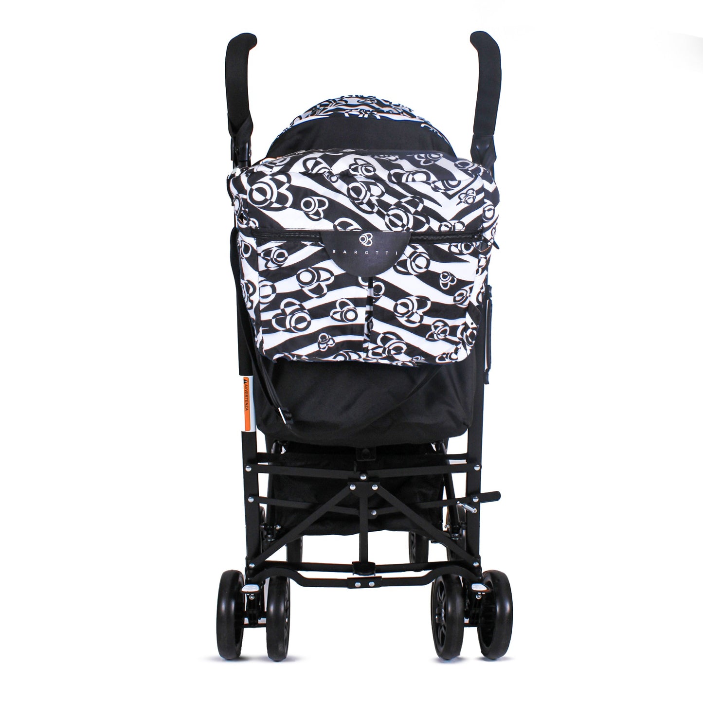 Passeggino Leggero Barotti Zoom con Borsa e Materassino Relax Black/White