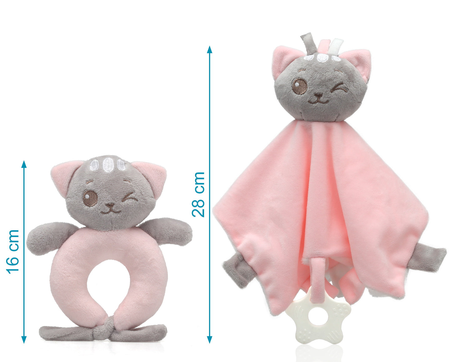Set DouDou e Sonaglino Gattino Kio Kids Rosa