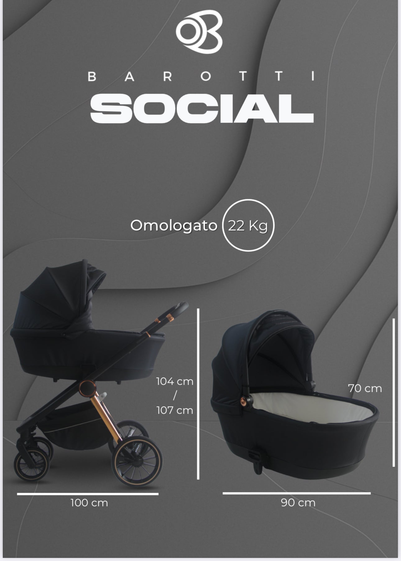 Trio Barotti Social Rosa