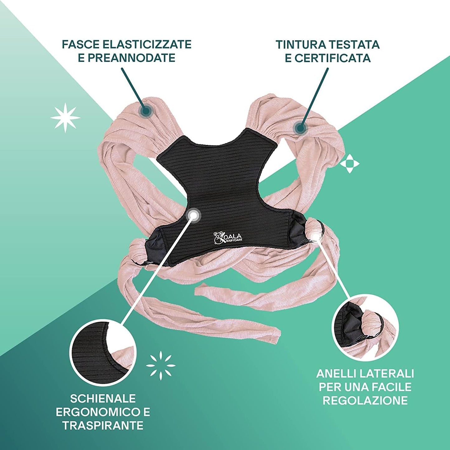 Fascia neonato Koala Cuddle Band Rosa
