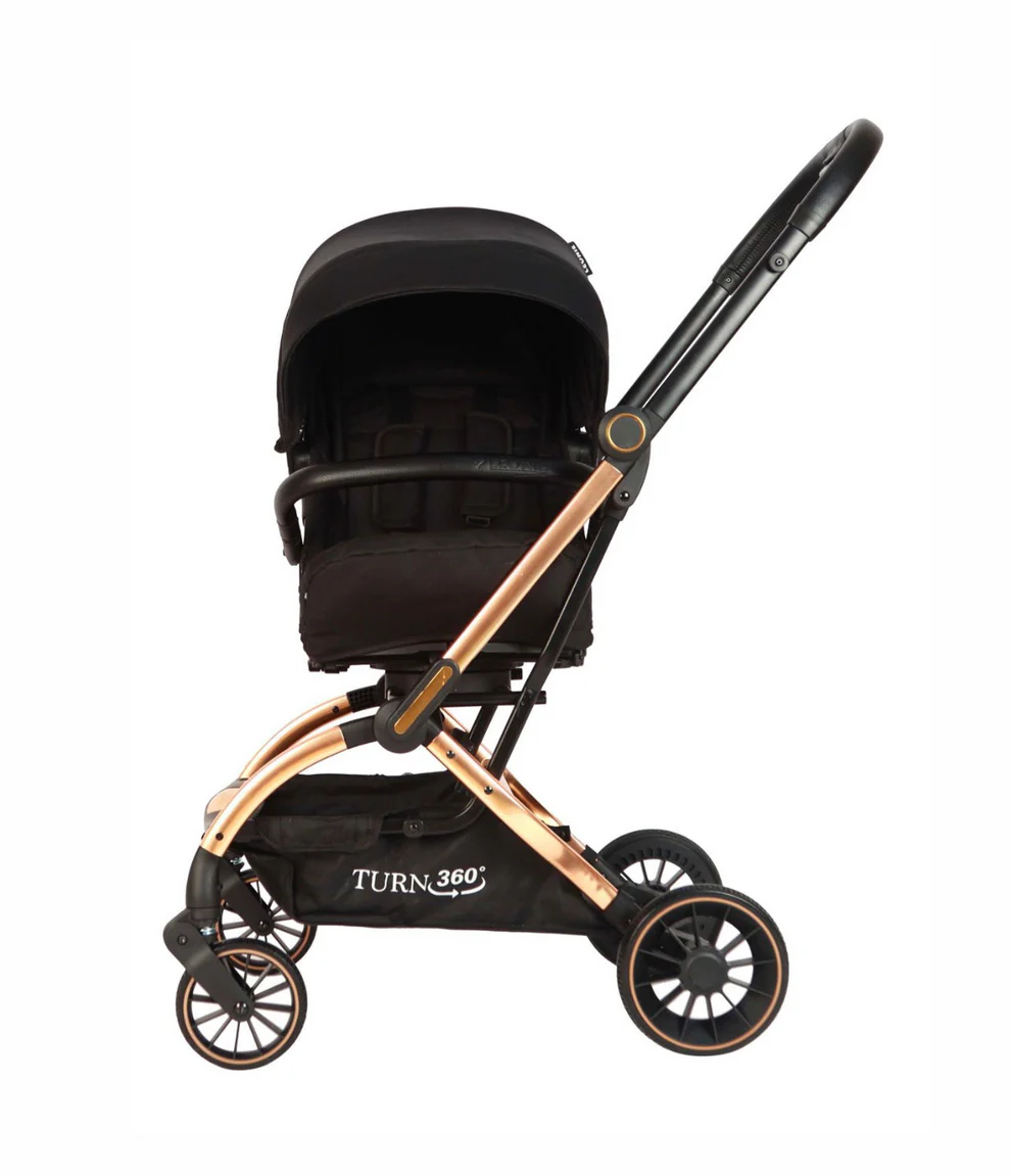 Passeggino Leonie Turn 360 Fronte Mamma e Fronte Strada con Coprigambe, Zaino e Zanzariera Vari Colori Omologato 0/22kg