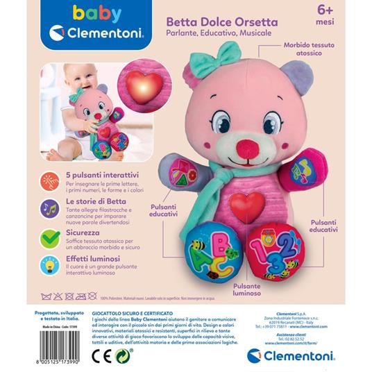 Clementoni Peluche Betta Dolce Orsetta