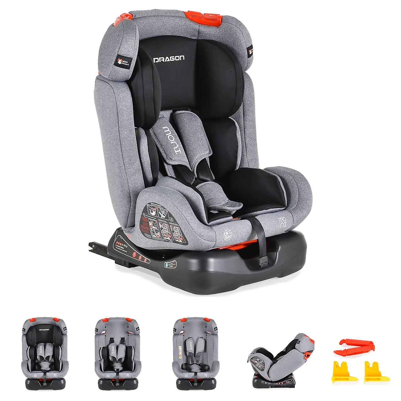 Seggiolino Auto Moni Dragon 0-36Kg Isofix Grey Universale