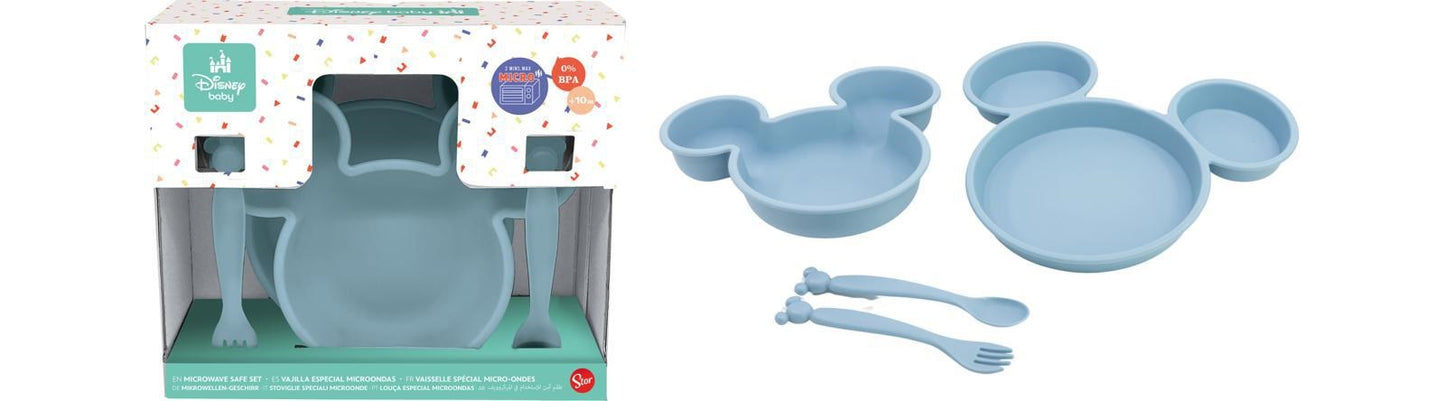 MICKEY GIFT BOX 4 PZ PIATTI + POSATE PP