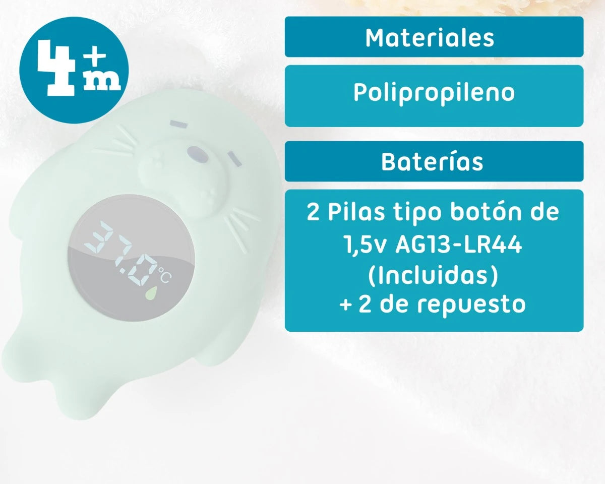 Termometro elettrico digitale da bagno verde per neonati