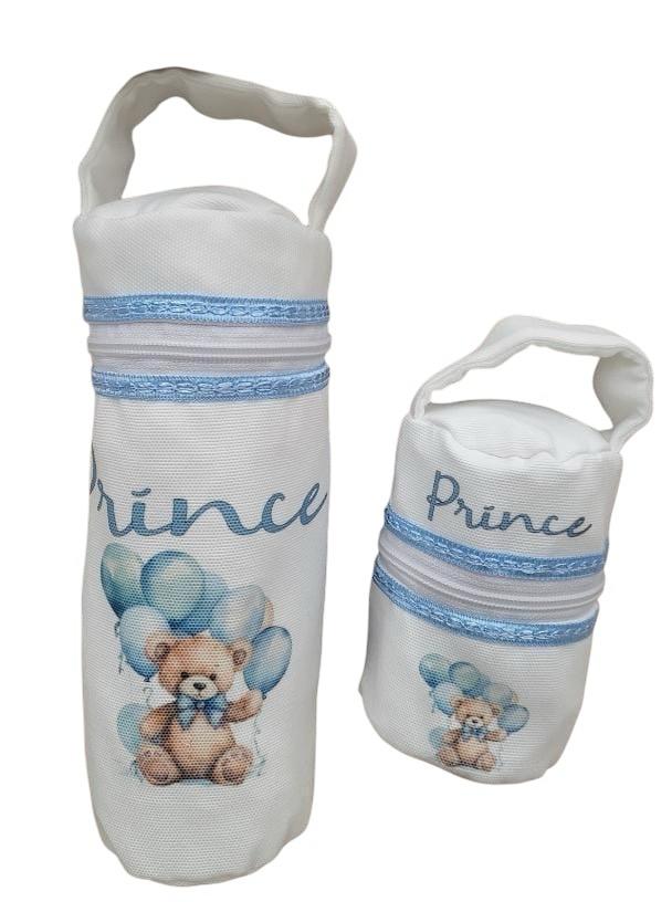 Porta Biberon + Porta Ciuccio Azzurro