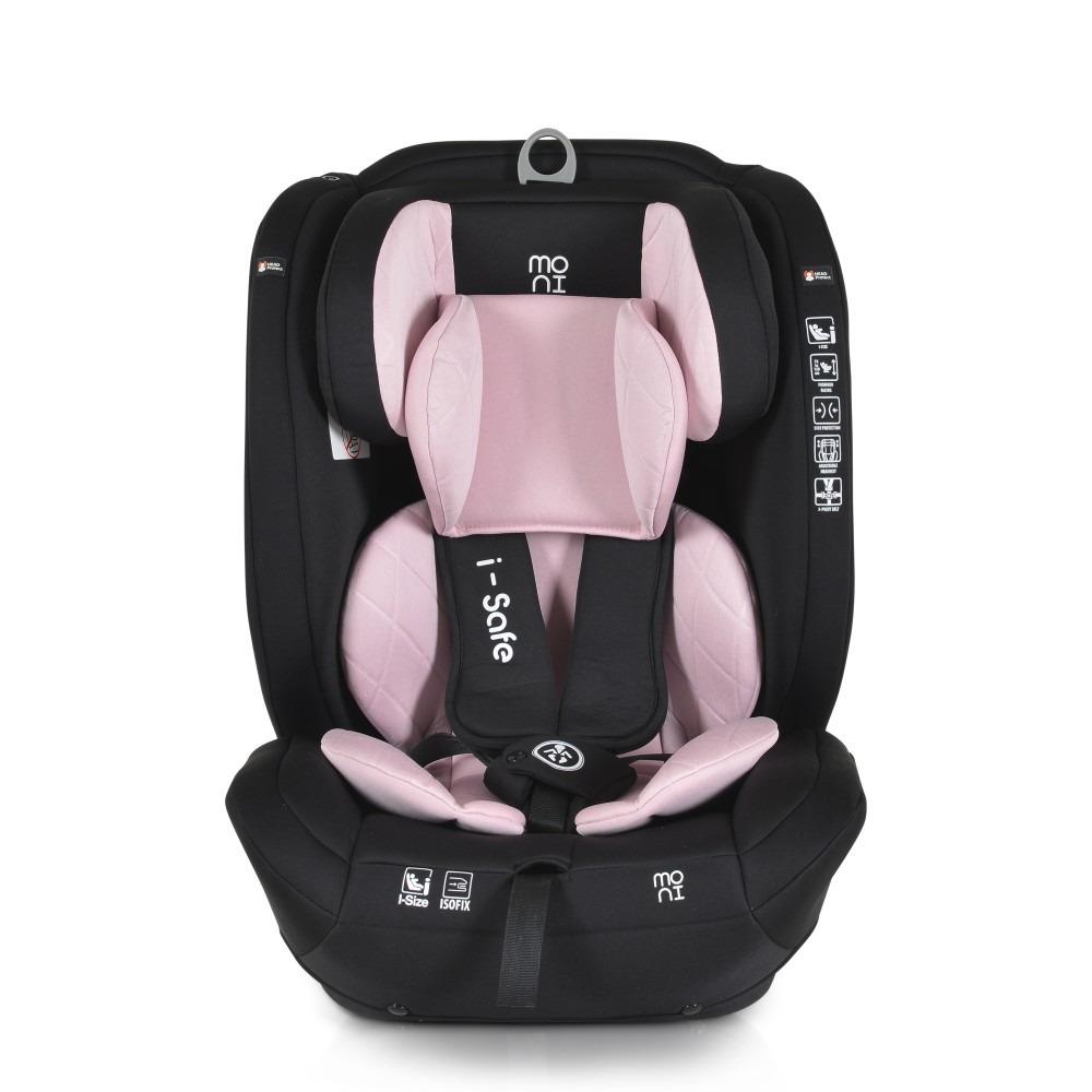 Moni Seggiolino Auto Isafe ISOFIX I-Size 76-150cm rosa