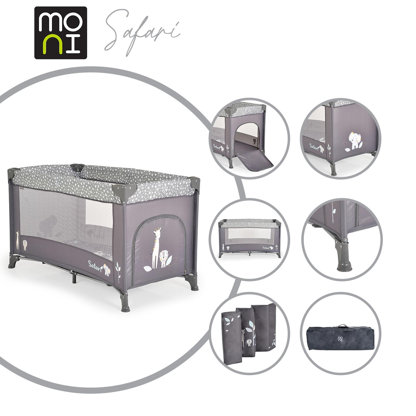 Culla da campeggio Cangaroo Safari graphite