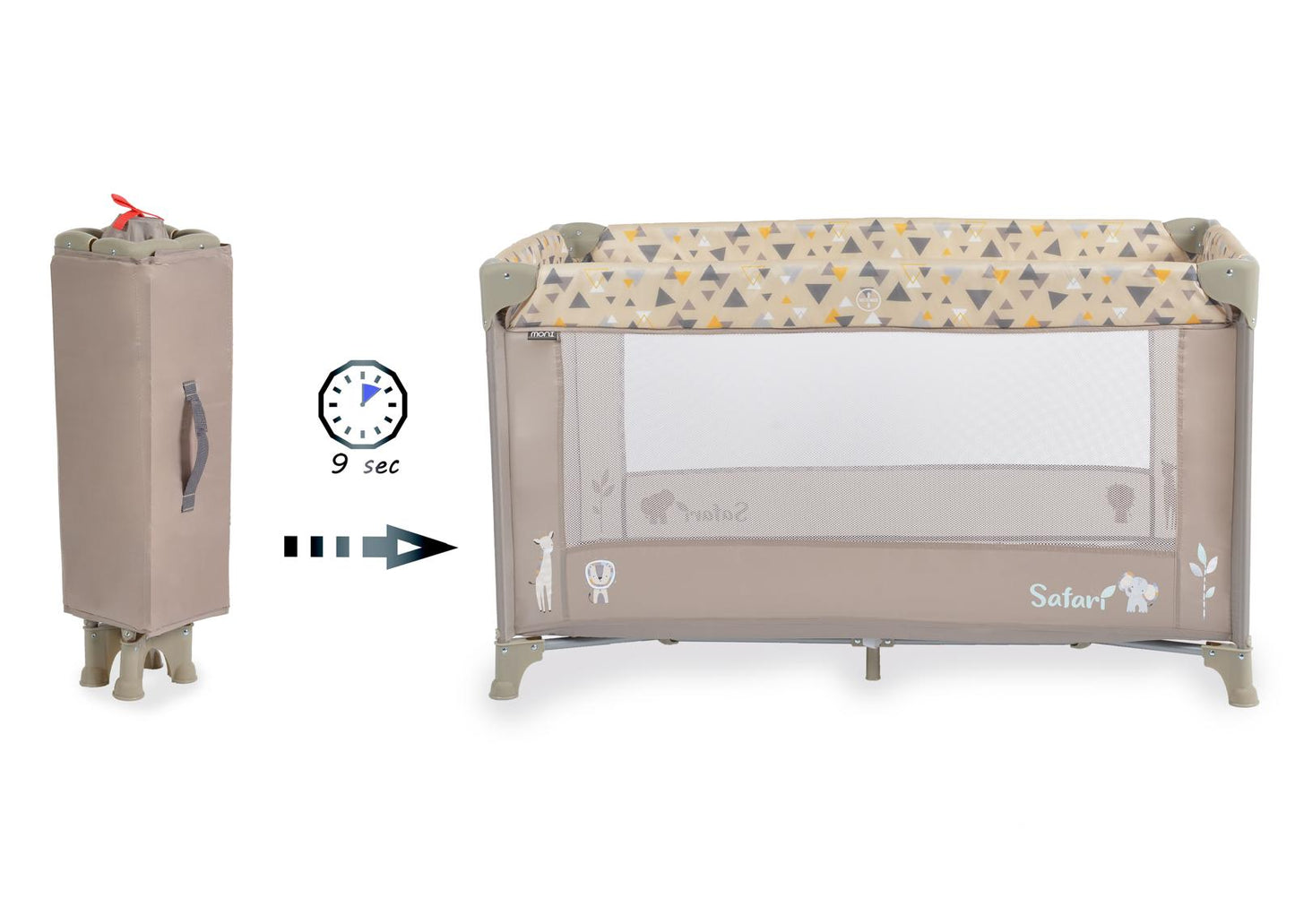Culla da campeggio Cangaroo Safari beige