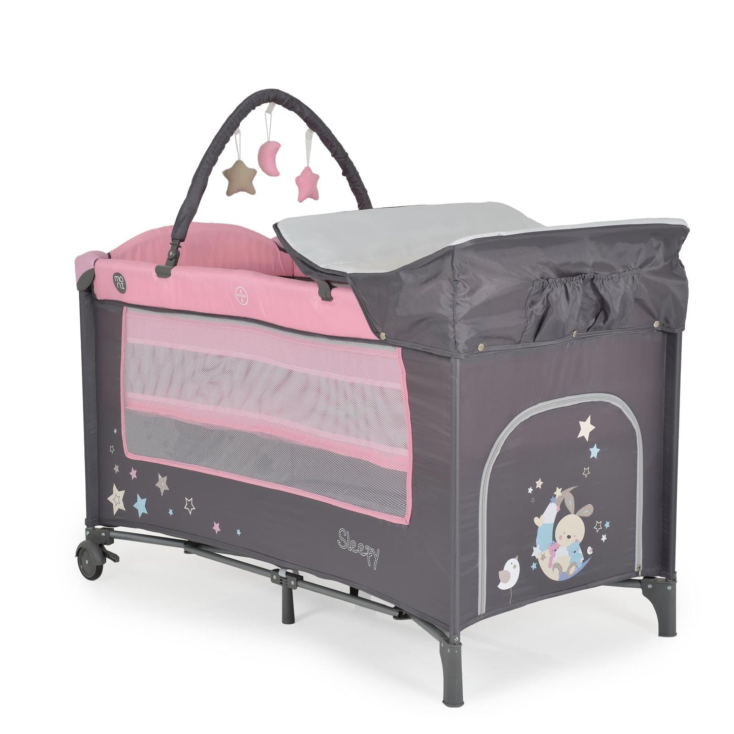 Culla Cangaroo Sleepy rosa con fasciatoio