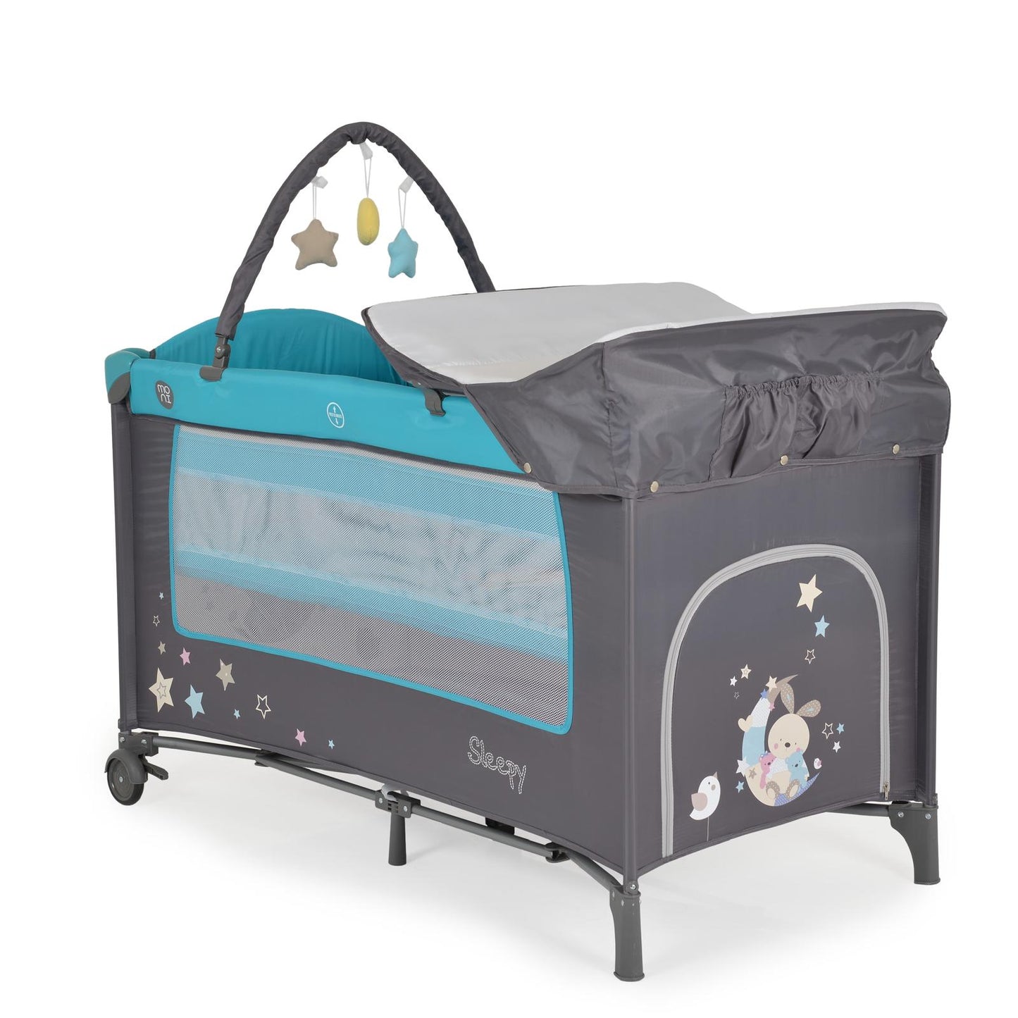 Culla Cangaroo Sleepy turchese con fasciatoio
