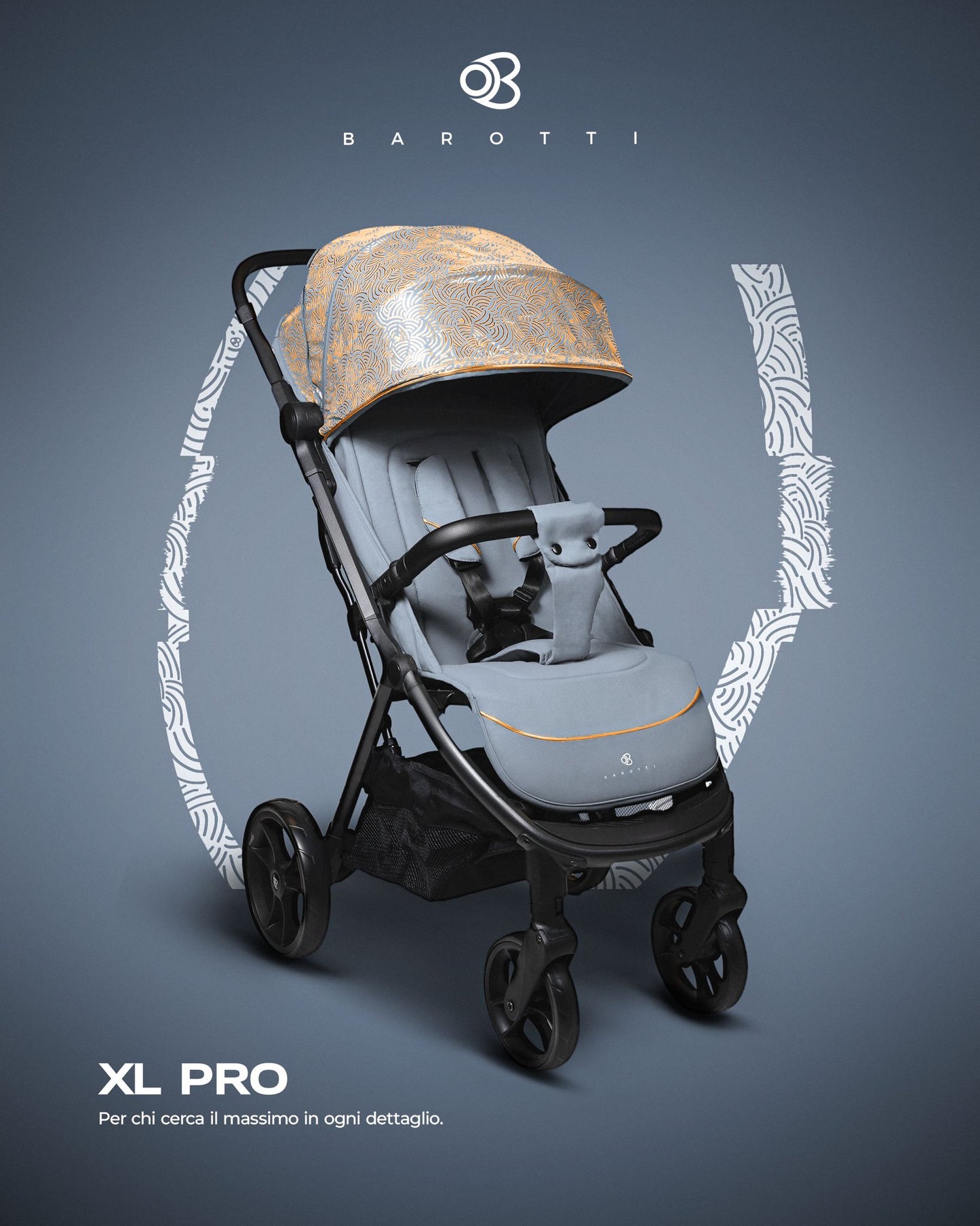 Passeggino Leggero Barotti XL PRO con borsa coordinata 0/22kg