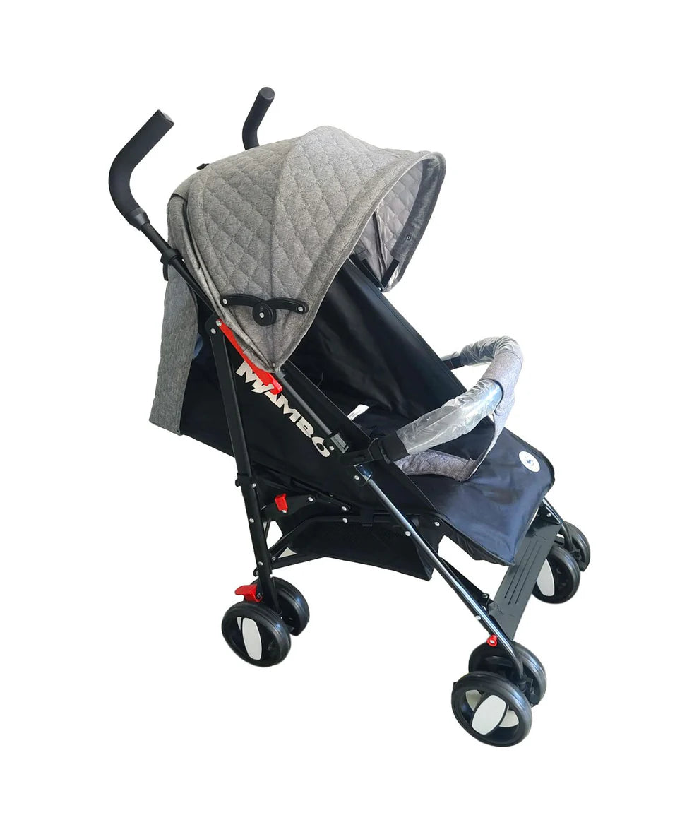 Passeggino Leggero Mambo con Borsa, Coprigambe e Zanzariera 0/15KG GRIGIO