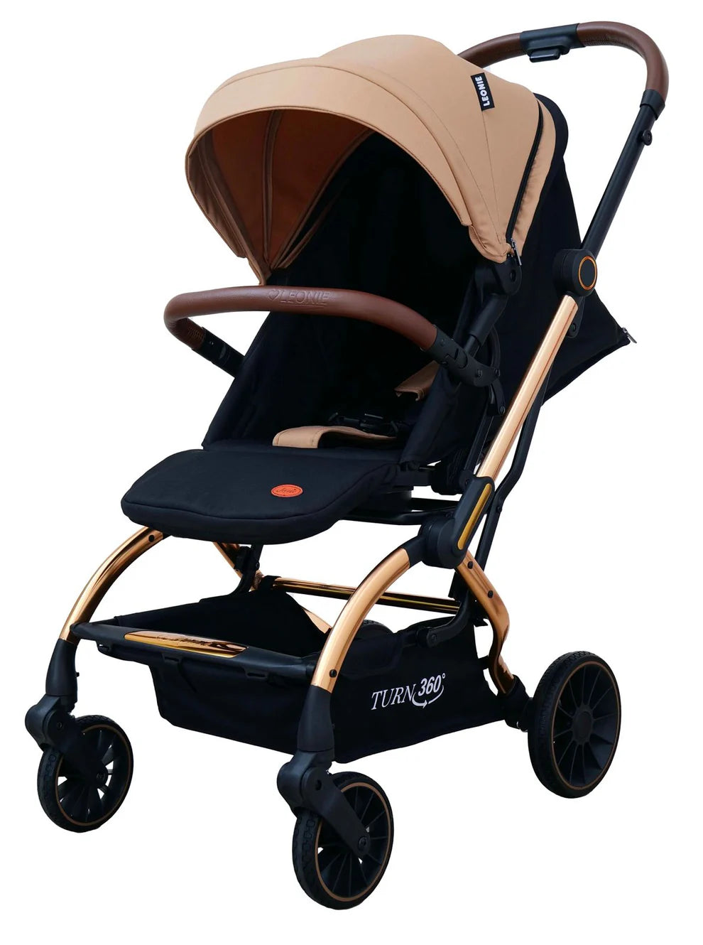 Passeggino Leonie Turn 360 Fronte Mamma e Fronte Strada con Coprigambe, Zaino e Zanzariera Vari Colori Omologato 0/22kg