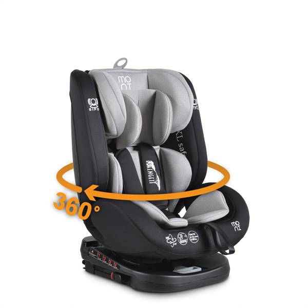 Seggiolino Auto Moni Serengeti I-Size 40-150cm Grigio Chiaro