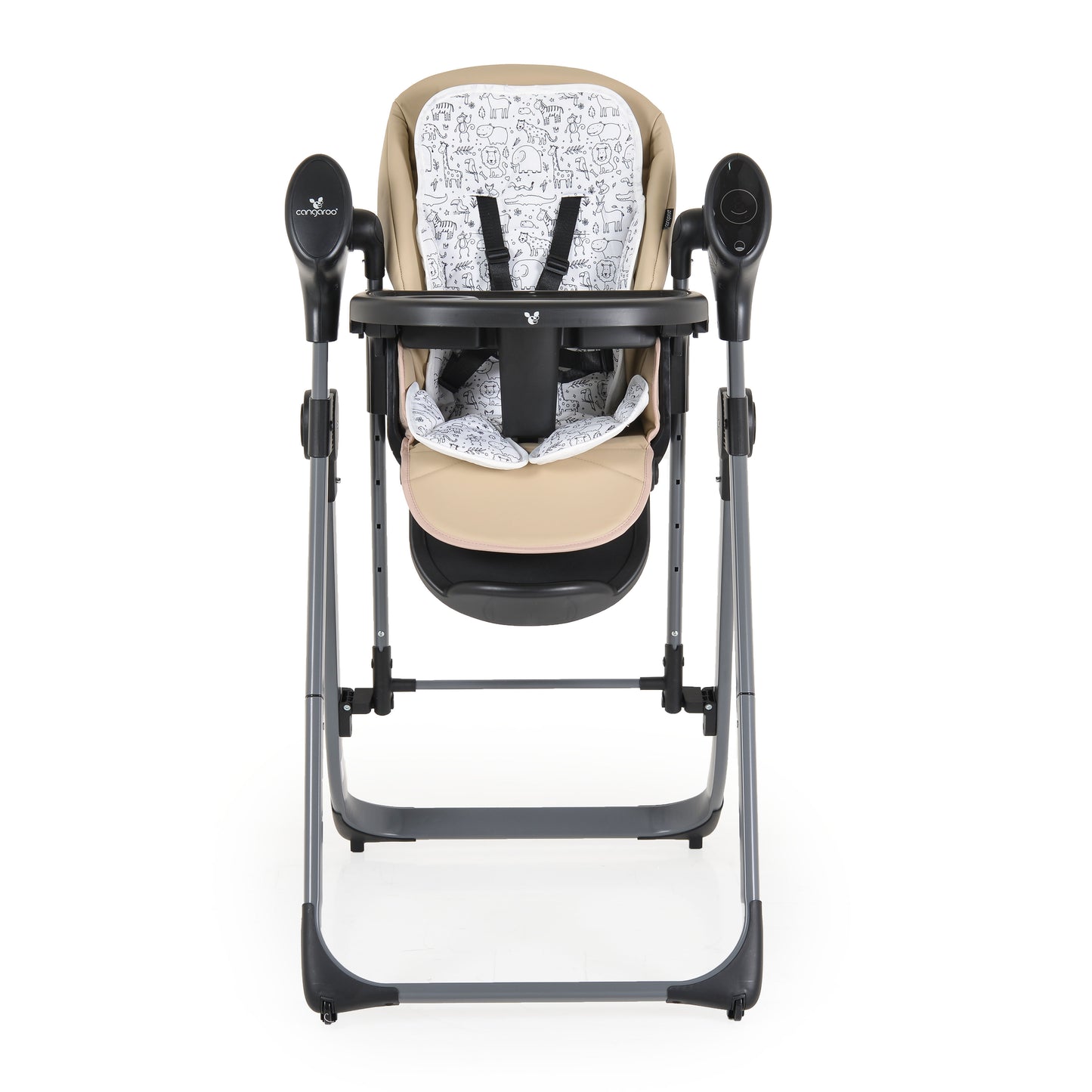 Sediolone Pappa e Altalena Elettrica Multifunzionale Cangaroo Nirvana 2 in 1 Beige