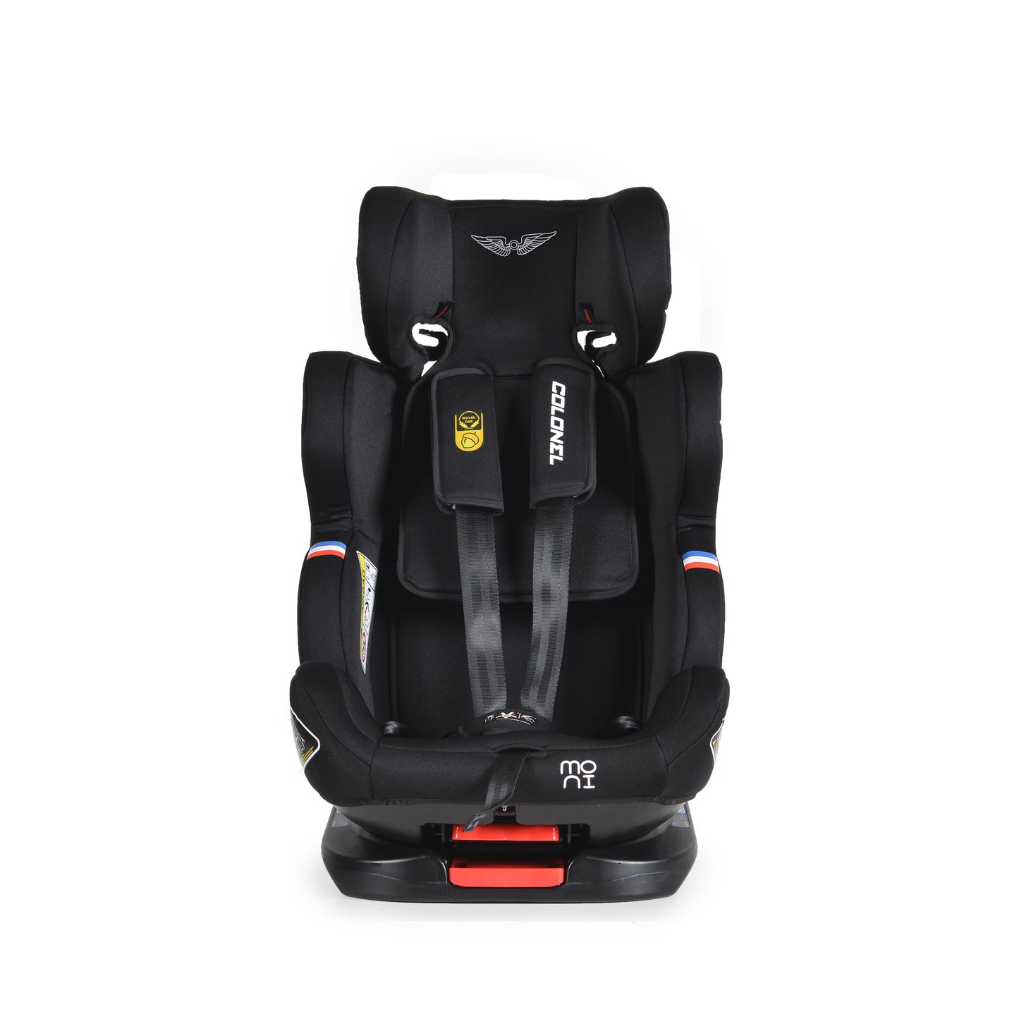 Moni seggiolino Auto Gruppo Colonel 0/1/2/3, 0-36 kg Isofix black 360°