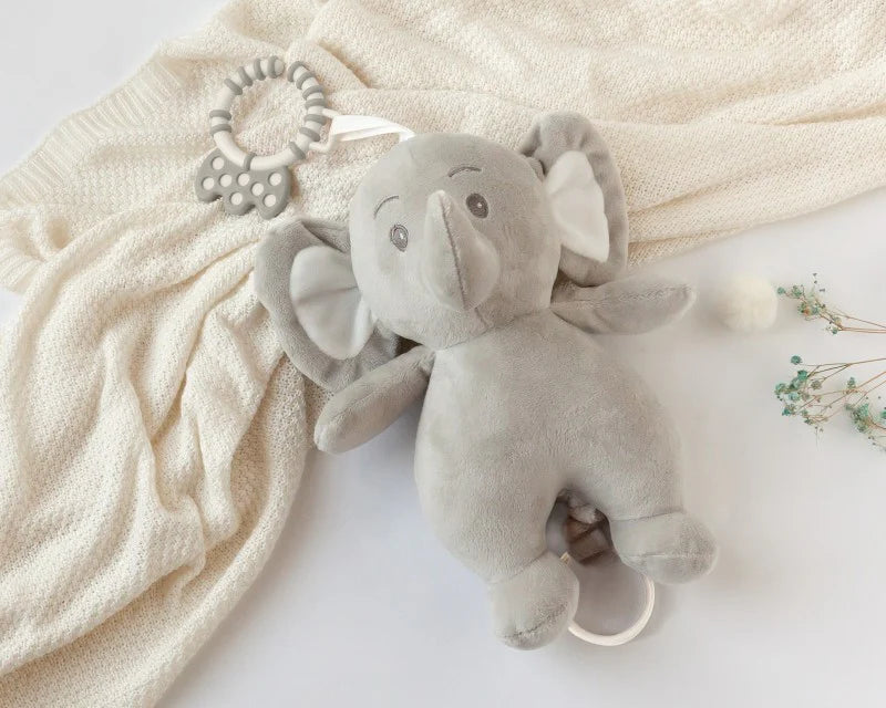 Peluche Carillon Massaggiagengive Musicale Elefante KioKids Grigio