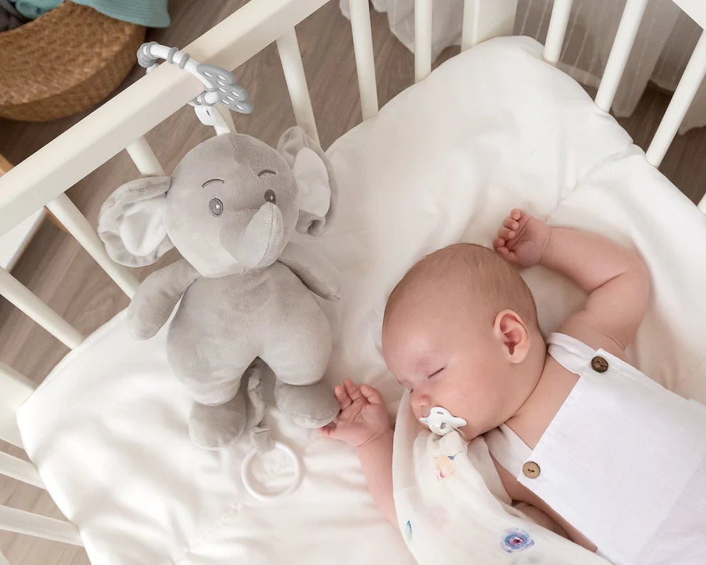Peluche Carillon Massaggiagengive Musicale Elefante KioKids Grigio