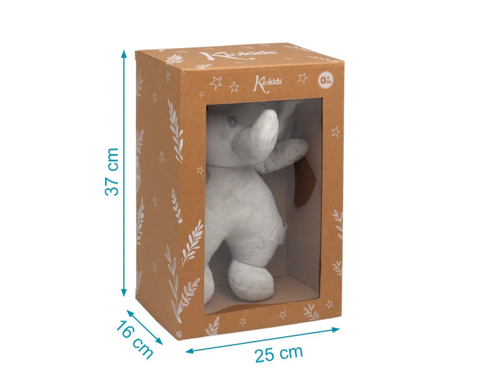 Peluche Carillon Massaggiagengive Musicale Elefante KioKids Grigio