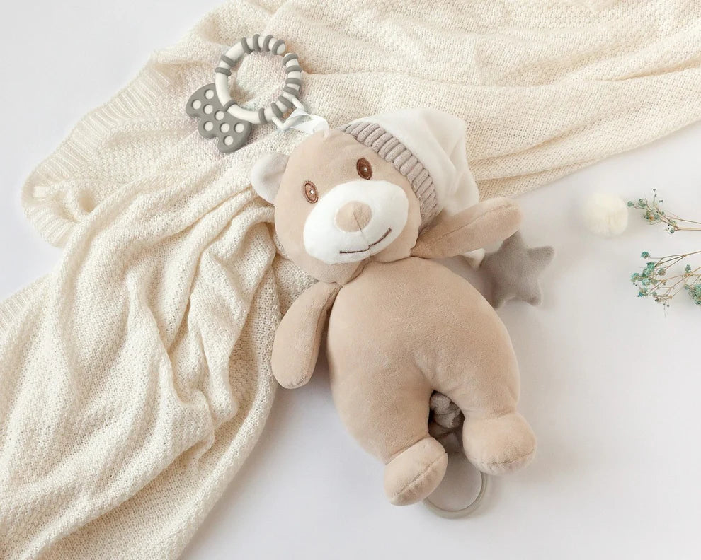 Peluche Carillon Massaggiagengive Musicale Orso KioKids Beige
