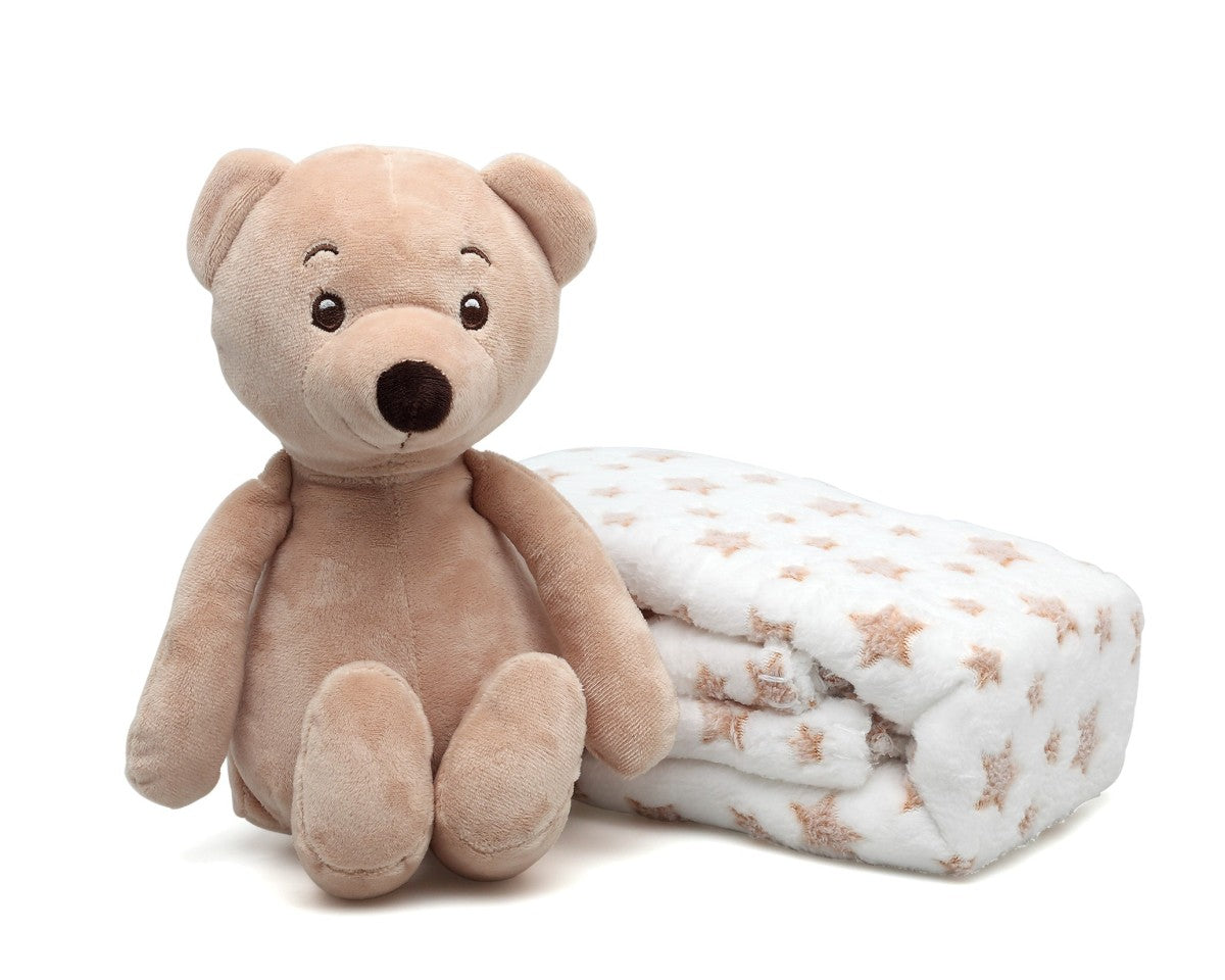 Peluche Orsetto con Copertina a Stella KioKids Marrone