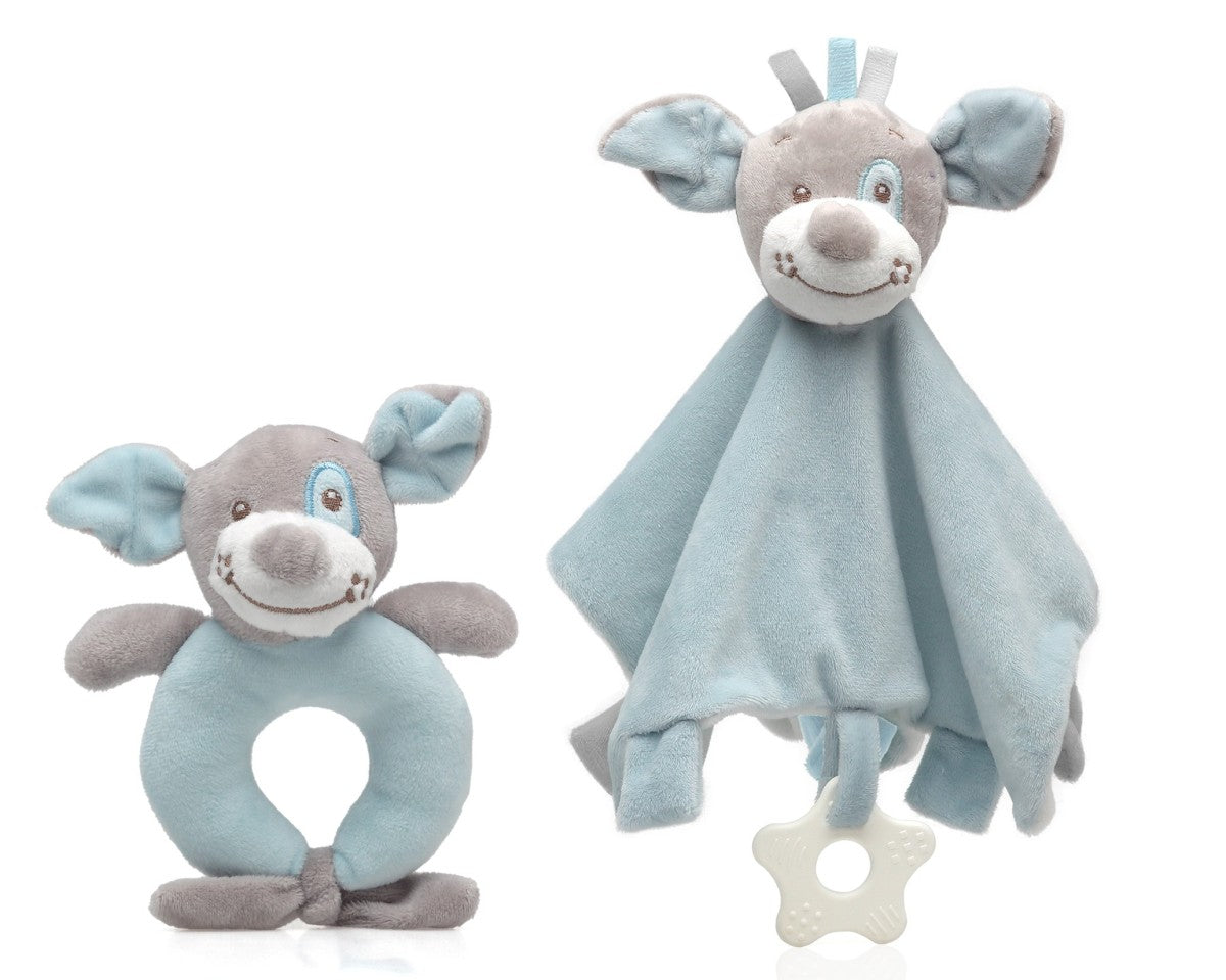 Set DouDou e Sonaglino Cagnolino Kio Kids Blu