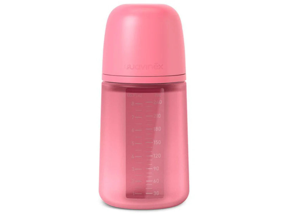 Biberon Color Essence Suavinex in Silicone 240 Ml Fucsia