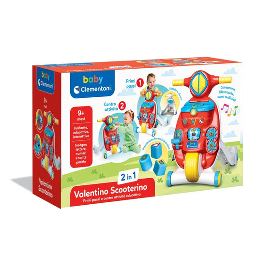 Clementoni Valentino Scooterino Primi Passi 2 in 1