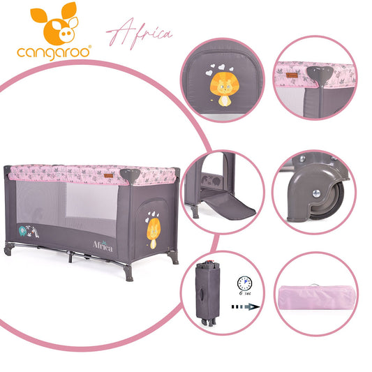 Culla da campeggio Cangaroo Africa rosa