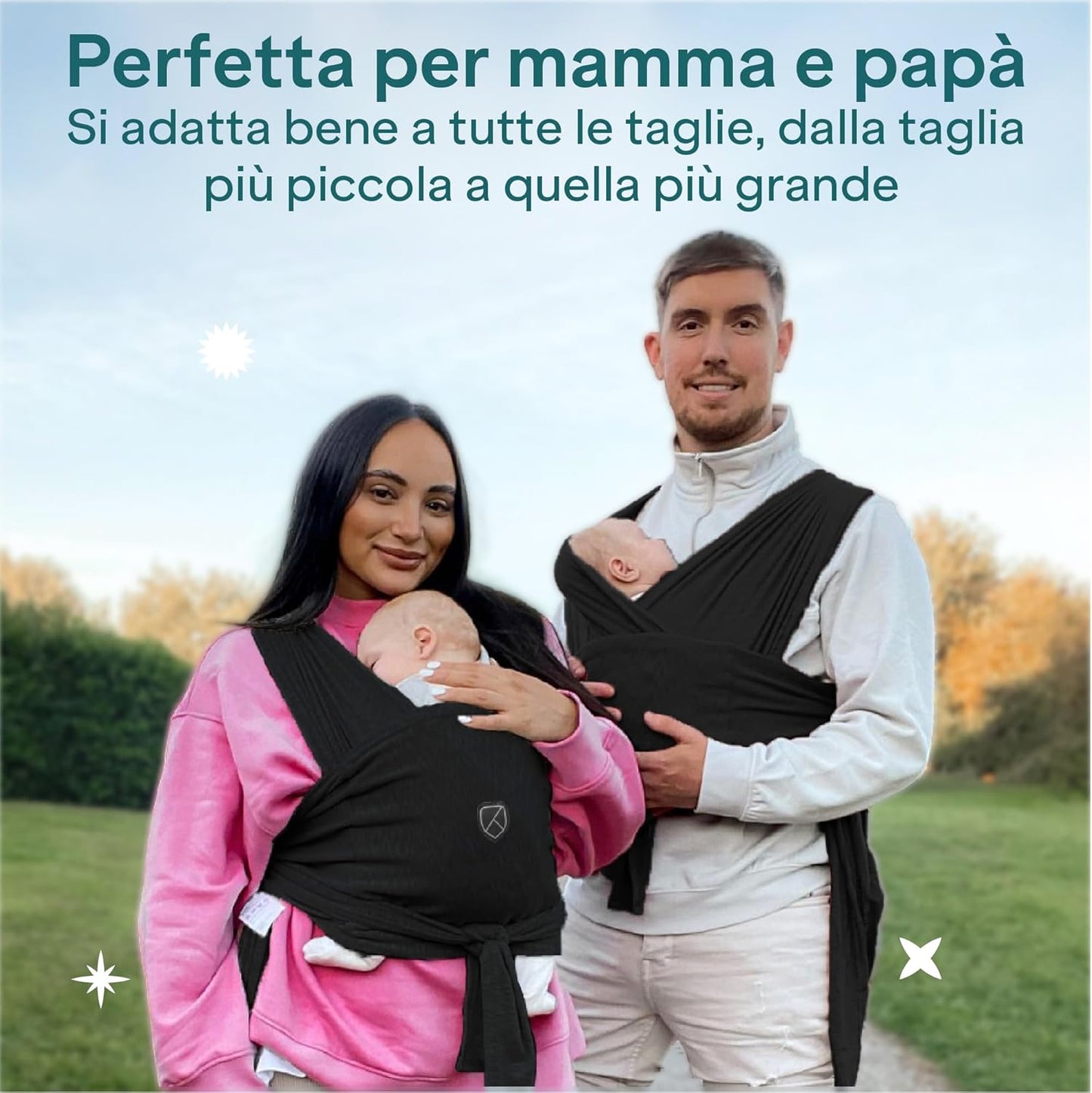 Fascia neonato Koala Cuddle Band Nera