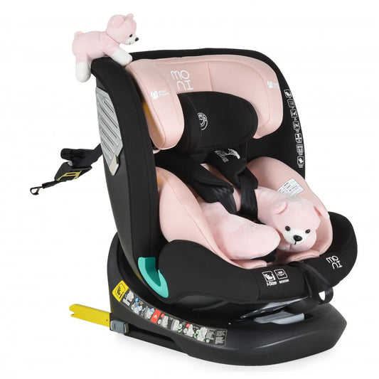 Seggiolino Auto Moni Serengeti 360° I-Size 40-150cm Rosa