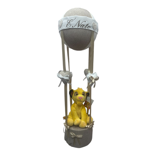 Fiocco Nascita Mongolfiera Simba 100cm