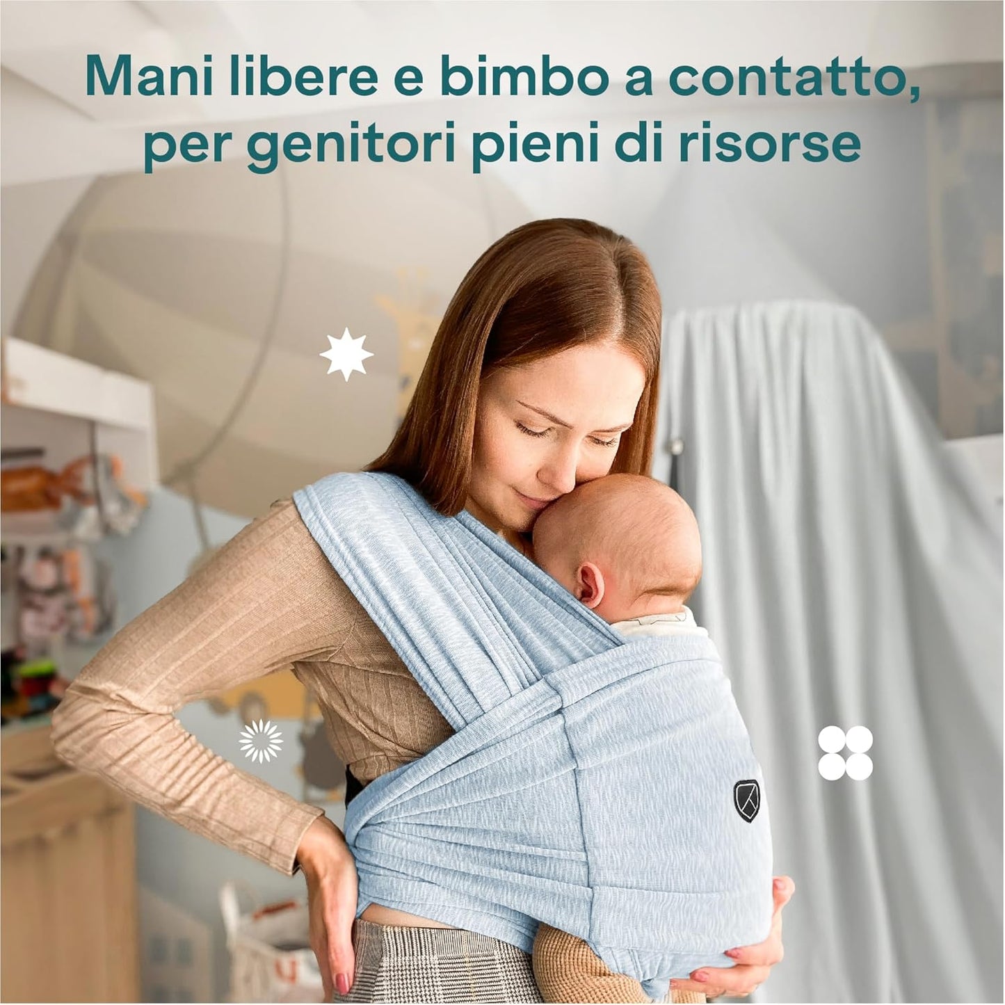 Fascia neonato Koala Cuddle Band Azzurra