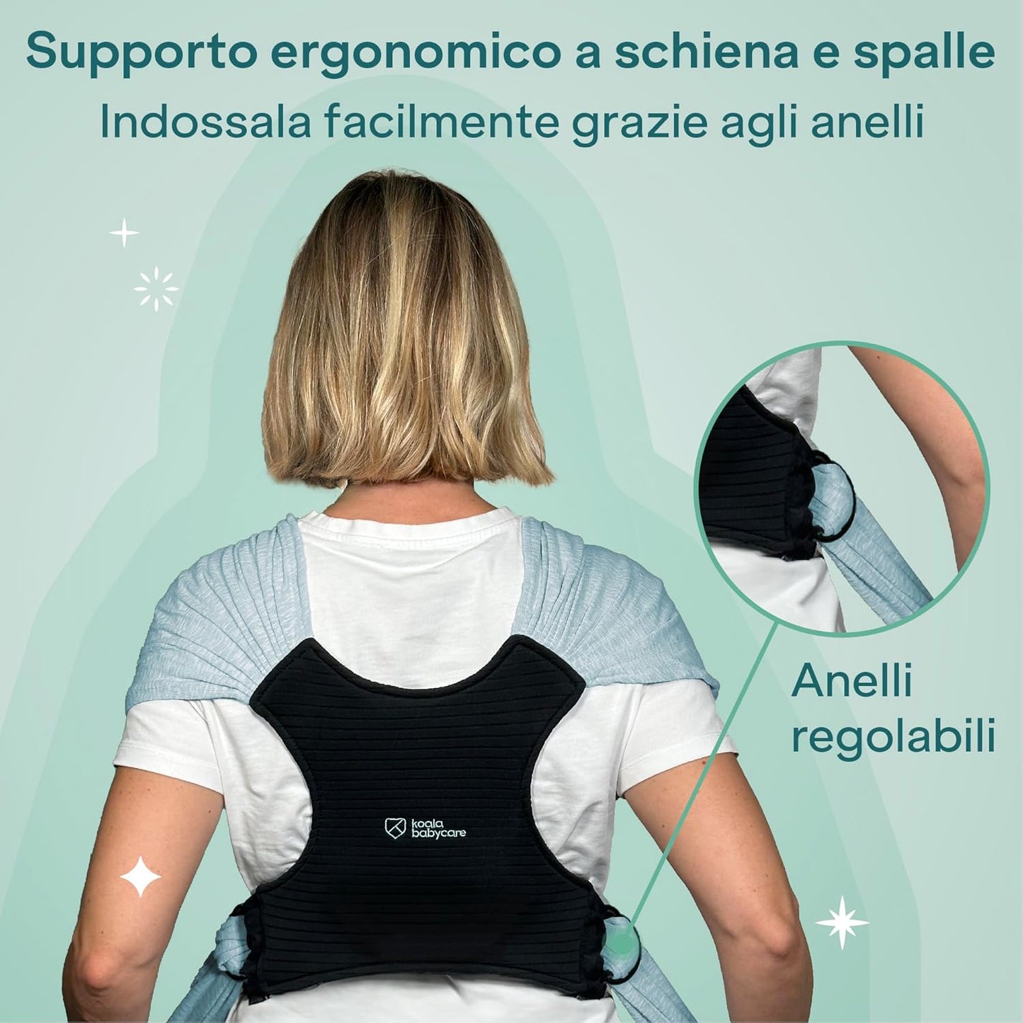 Fascia neonato Koala Cuddle Band Azzurra