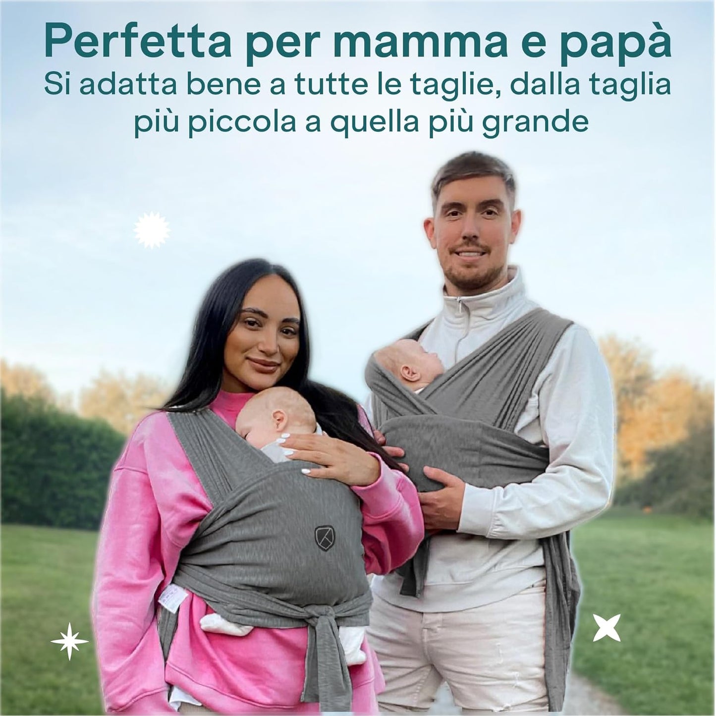 Fascia neonato Koala Cuddle Band Grigia