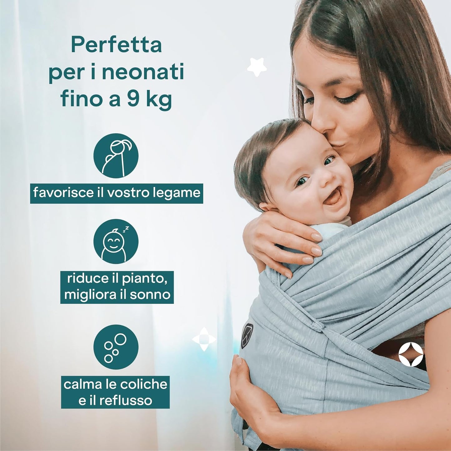 Fascia neonato Koala Cuddle Band Azzurra