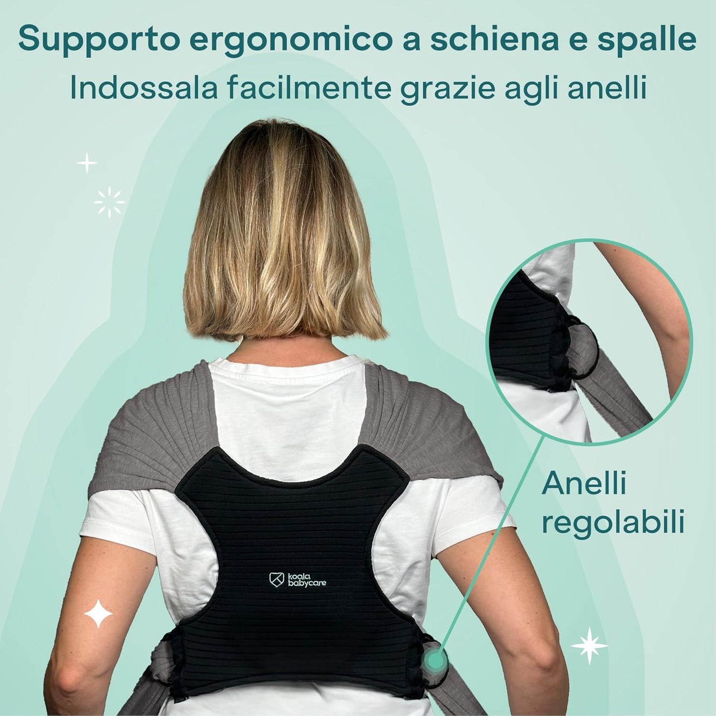 Fascia neonato Koala Cuddle Band Grigia