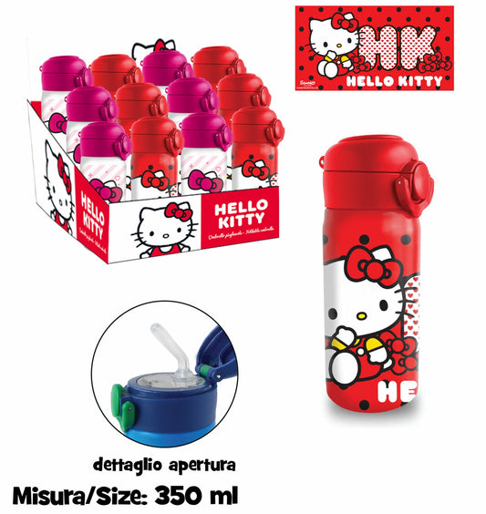 BORRACCIA TERMICA ACCIAIO INOX CON CANNUCCIA 350 ML HELLO KITTY