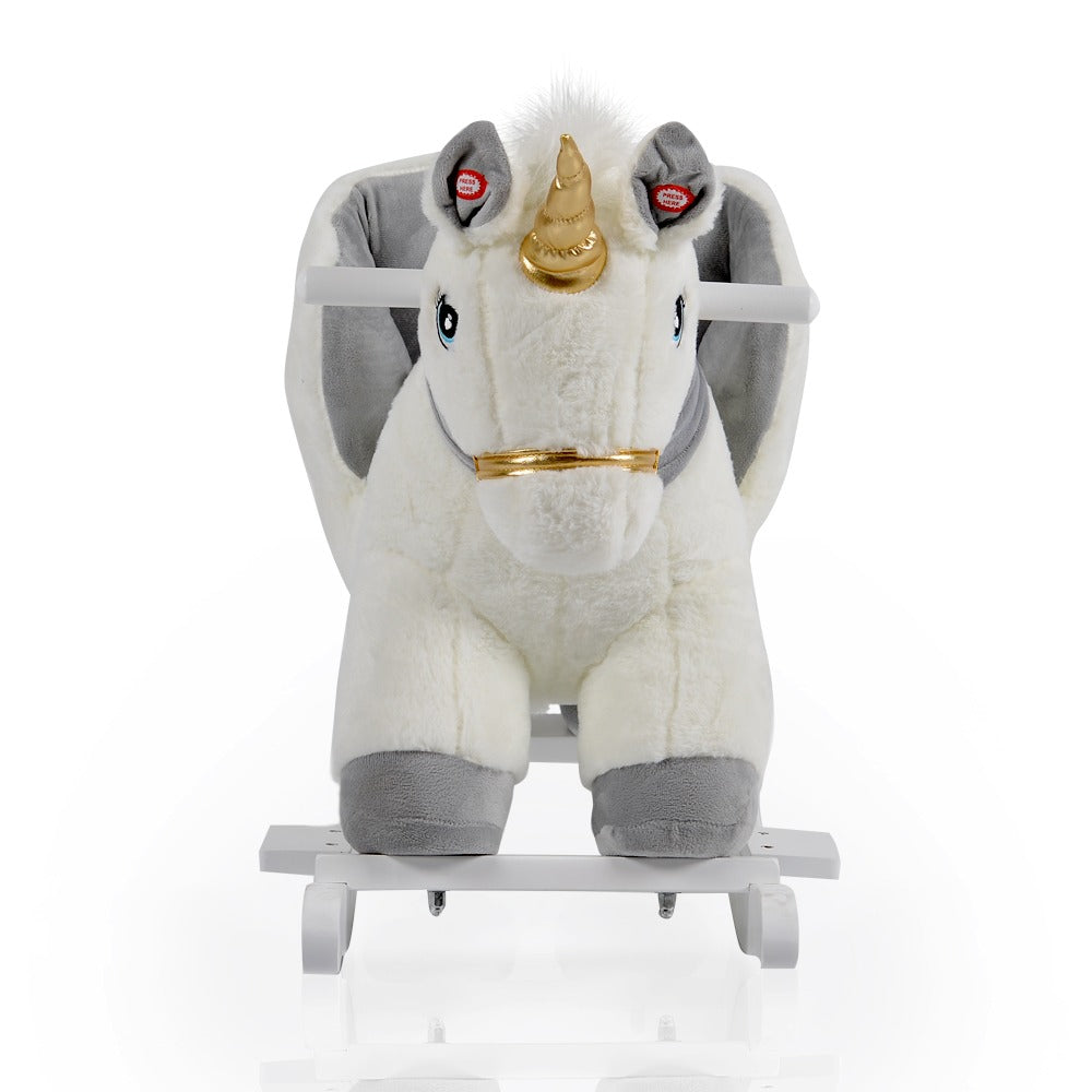 Peluche a Dondolo Unicorno Grigio