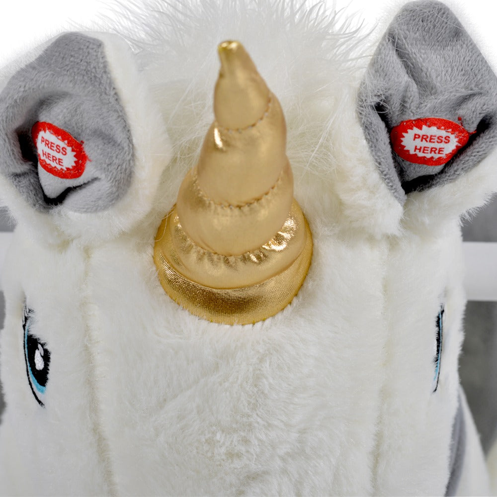 Peluche a Dondolo Unicorno Grigio