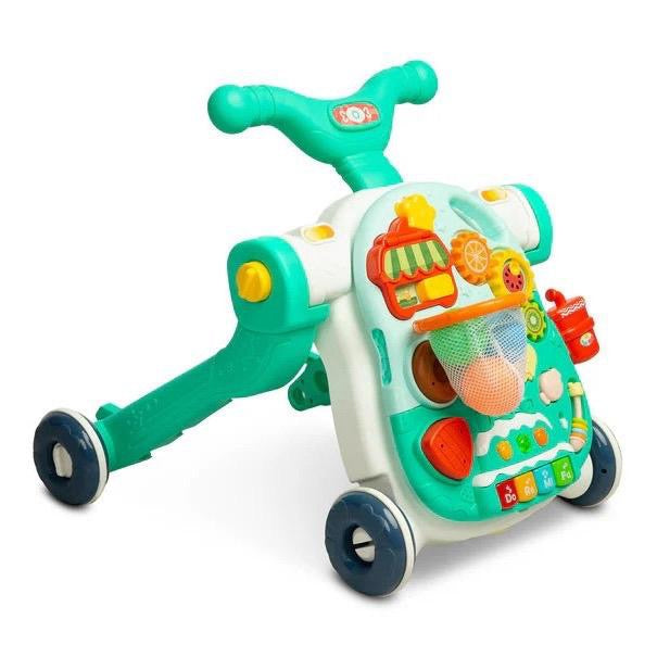 Moni Toys Giocattolo 5 in 1 Modo per Bambini Piccoli con Pannello Musicale Interattivo e 5 Modalità di Utilizzo per Sviluppo Sensoriale e Motorio
